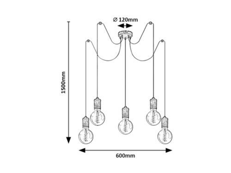 Lampa wisząca Rabalux Fidel 3218 złoto antyczne