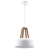 Sollux Lighting Lampa wisząca CASCO biała/naturalne drewno SL.0388
