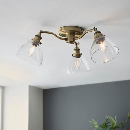 Lampa sufitowa Endon Lighting Hansen 97247 mosiądz