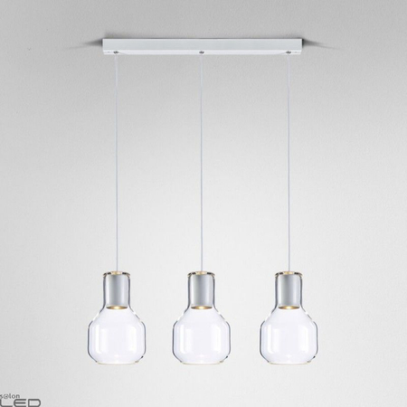 Lampa wisząca AQForm Modern Glass Barrel GU10 x 3 Biały Struktura