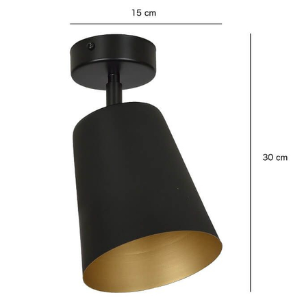 Lampa wisząca PRISM 1 BLACK / GOLD Emibig 406/1 czarny/złoty