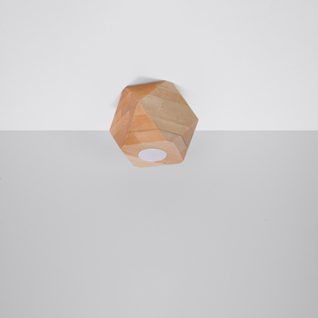Sollux Lighting Plafon WOODY 1 naturalne drewno SL.1009