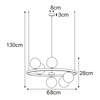 Lampa wisząca Kaja TESORO K-5700 transparent, beż