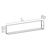 Kinkiet AQForm Set Tru Up&Down LED Wall Biały Struktura