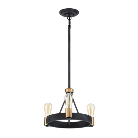 Lampa wisząca / Półplafon Silas - 3 źródła światła Quintiesse QN-SILAS-3P-DZ
