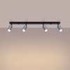 Sollux Lighting Plafon WINX 4L czarny/chrom SL.1371