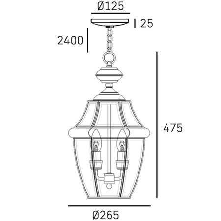 Cosmo Light Lampa wisząca WHITLEY P02890AU