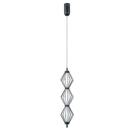 Lampa wisząca Italux Sevil PND-34403-3V-BK Czarny mat, chrom