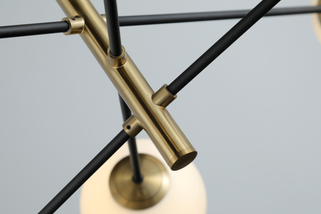 Lampa wisząca OVIEDO 6 GO/BK Azzardo AZ4421 biały/złoty