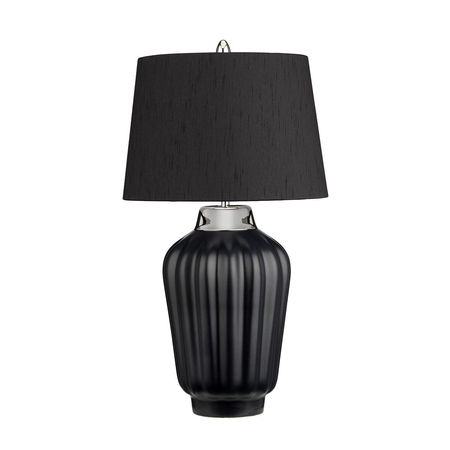 Lampa stołowa Bexley - 1 źródło światła - Czarna / Polerowany nikiel Quintiesse QN-BEXLEY-TL-BKPN