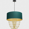Milagro Lampa wisząca ALMERIA GREEN/GOLD 1xE27 MLP6452 ZIELONY / ZŁOTY