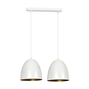Lampa wisząca LENOX 2 WHITE / GOLD Emibig 411/2 biały/złoty