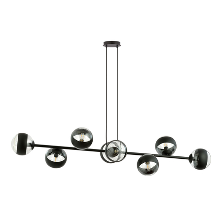 Lampa wisząca ROSSI 8 BL STRIPE Emibig 1229/8 biały/beżowy