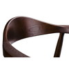 Krzesło KENNEDY ciemnobrązowe - drewno jesion, ekoskóra