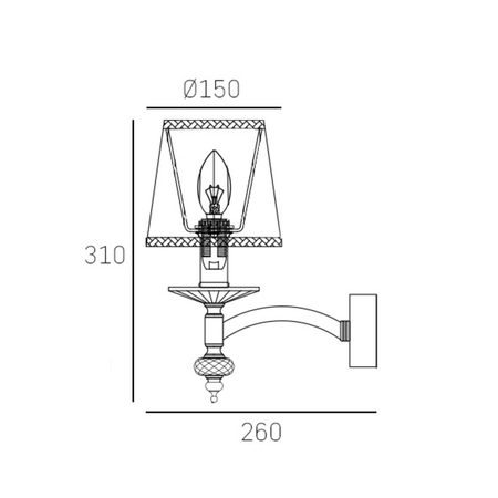 Cosmo Light Kinkiet VERONA W01360NI-WH
