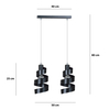 Lampa wisząca SAGA 2 BLACK Emibig 352/2 czarny