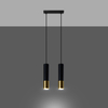 Sollux Lighting Lampa wisząca LOOPEZ 2 czarny/złoty SL.0953