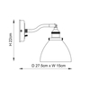 Kinkiet Endon Lighting Hansen 77273 mosiądz