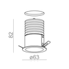 Oprawa podtynkowa AQForm 37987-M930-S1-00-13 HOLLOW mini LED Biały struktura