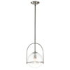 Średnia lampa wisząca Somerset - 1 źródło światła - Szczotkowany nikiel Quintiesse QN-SOMERSET-P-C-BN