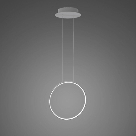 Lampa wisząca Ledowe Okręgi No.1 X 40cm 4k srebrny Dali
