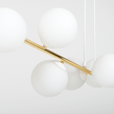 Lampa wisząca GRAVITY 6 Emibig 1242/6 biały/złoty