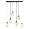 Lampa wisząca ASTRAL 6 Emibig 1267/6 czarny/złoty