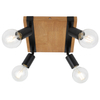 Spot Italux Molini SPL-2079-4 Czarny, drewno