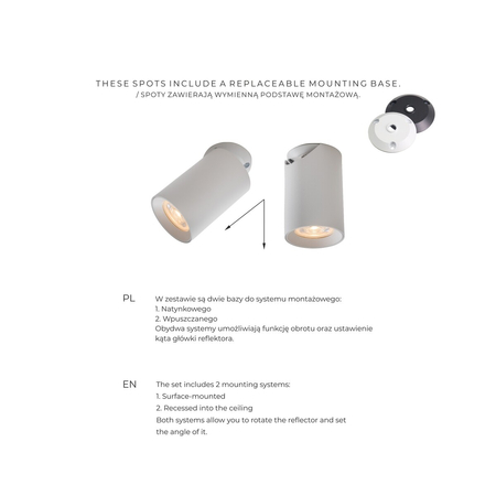Spot Zuma Line TLS006-WH TORE LAMPA SUFITOWA BIAŁA/WHITE