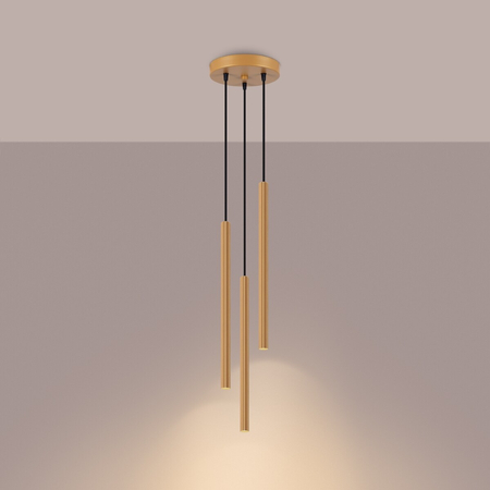 Sollux Lighting Lampa wisząca ARCHE 3P złota SL.1342