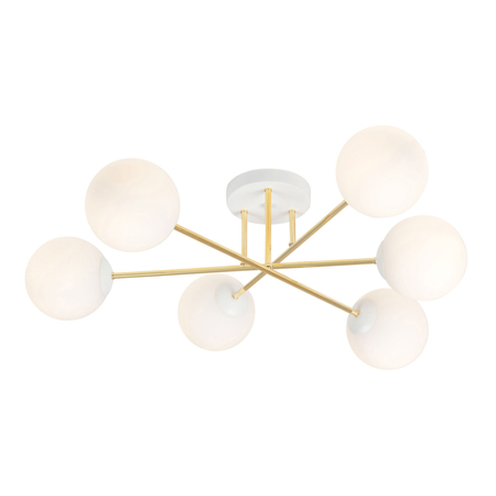Lampa sufitowa MAGNUM 6 Emibig 1234/6 biały/złoty