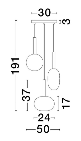 Lampa wisząca Luces Exclusivas BAJOS - złoty LE43394