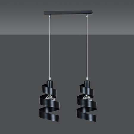 Lampa wisząca SAGA 2 BLACK Emibig 352/2 czarny