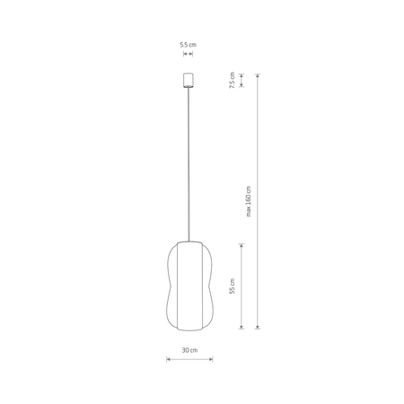 Lampa wisząca Nowodvorski PUKET L 11162 Naturalne drewno Biały