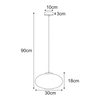Lampa wisząca Kaja DROP K-5673 bursztynowy, czarny