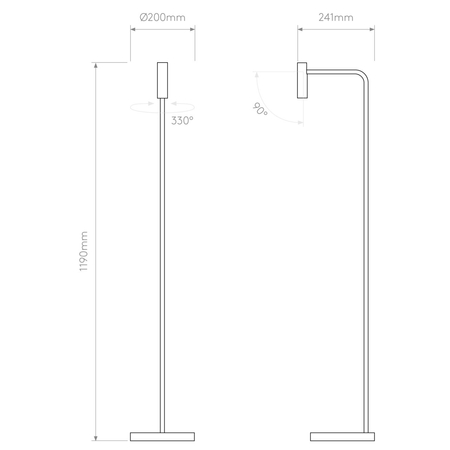 Lampa podłogowa Astro Enna Floor LED 1058002 Matowy Biały