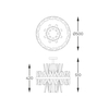 Lampa sufitowa Zuma Line C0567-08C-7GAC CONSTANTINOPLE LAMPA SUFITOWA ZŁOTA/GOLD