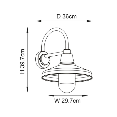 Kinkiet zewnętrzny Endon Lighting Farmhouse 95899 czarny