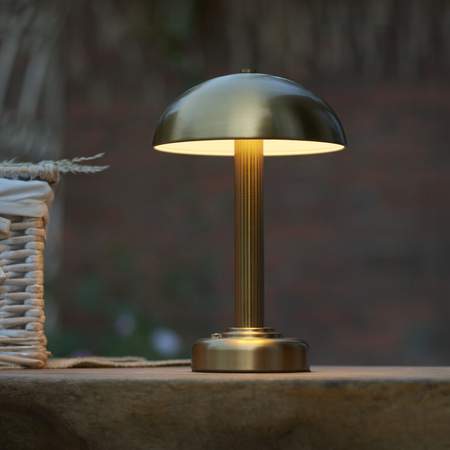 Lampa stołowa Endon Lighting Bridport Rechargeable 110455 mosiądz