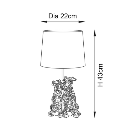 Lampa stołowa Endon Lighting Westie 106794 czarny