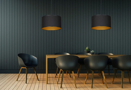 Lampa wisząca ROTO 2 BL BLACK/GOLD Emibig 184/2 czarny/złoty
