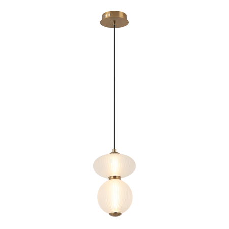 Lampa wisząca Italux Nico PND-8545-2-AB-WH Czarny, złoty