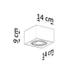 Sollux Lighting Plafon QUATRO 1 naturalne drewno SL.0915