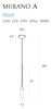 Lampa wisząca Maxlight MURANO P0245 chrom