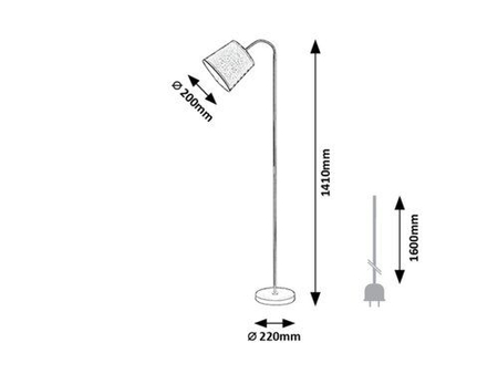 Lampa podłogowa Rabalux Godric 6640 czarny