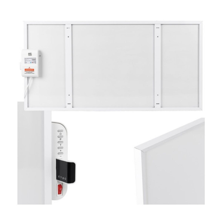 Panel grzewczy Cronos Synthelith PRO z WiFi i pilotem 1200W kolor ramki srebrny