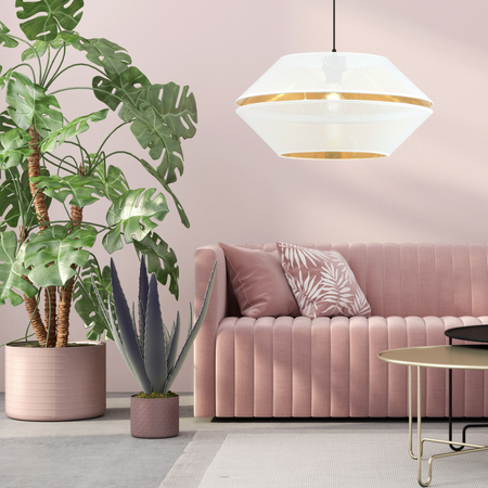 Lampa wisząca MALIA 1 Emibig 1184/1 biały/czarny
