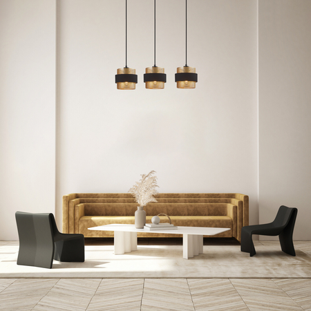Lampa wisząca Italux PND-27467-3-BK-GD Złoty, czarny