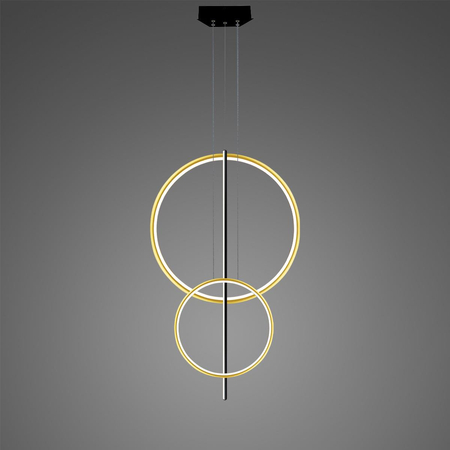Lampa wisząca Linea No.5 60/40cm złoto-czarna 3k
