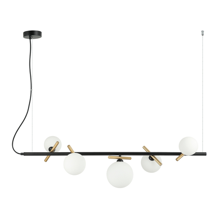 Lampa wisząca Italux Reverso PND-5622-5-BK-W Czarny, złoty